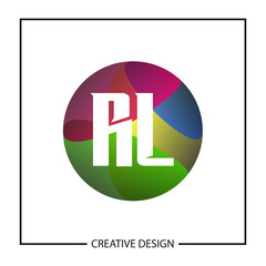 Initial Letter RL Logo Template Design Vector Illustration