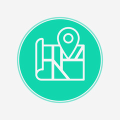 Map vector icon sign symbol