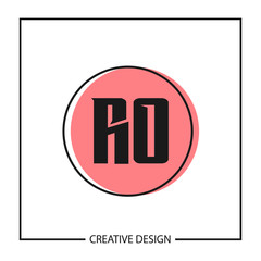 Initial Letter RO Logo Template Design Vector Illustration