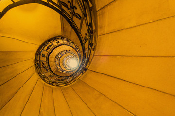 Old vintage spiral staircase