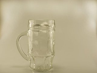 Empty glass for beer isolated on white