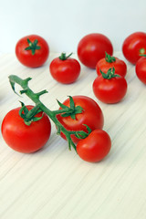 fresh tomatoes on the vine