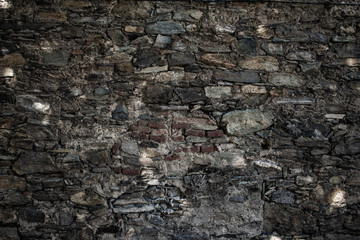 Grey natural stone wall