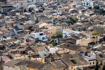 Fototapeta na wymiar roofscape of Artà, Mallorca, Balearic Islands, Spain