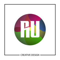 Initial Letter RU Logo Template Design Vector Illustration