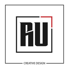 Initial Letter RU Logo Template Design Vector Illustration