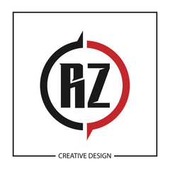 Initial Letter RZ Logo Template Design Vector Illustration