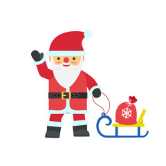 Santa claus icon. Flat illustration of santa claus vector icon for web design
