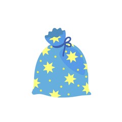 Magic star bag icon. Flat illustration of magic star bag vector icon for web design