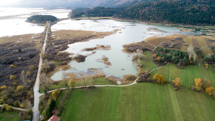 Lake Cerknica (Slovene: Cerkniško jezero) is an intermittent lake in the southern part of the Cerknica Polje, a karst polje in Slovenia.