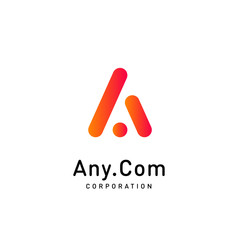 Letter A vector logo design template