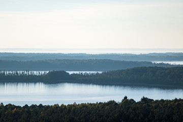 Seenlandschaft von oben