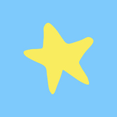 Yellow Star Icon vector. Simple flat symbol