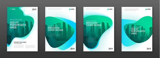 Corporate brochure cover design template for business and construction