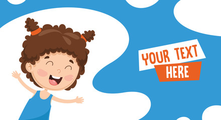 Vector Illustration Of Happy Children