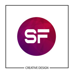 Obraz premium Initial Letter SF Logo Template Design Vector Illustration