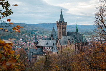 Stadt Wernigerode vom Aussichtspunkt Agnesberg