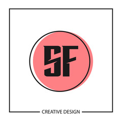 Obraz premium Initial Letter SF Logo Template Design Vector Illustration