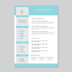 Fototapeta premium Resume template