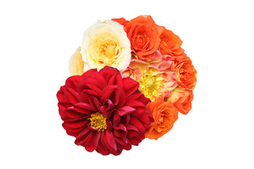 ダリアと薔薇の花束