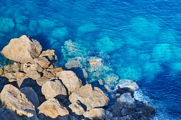 blue sea and rocks