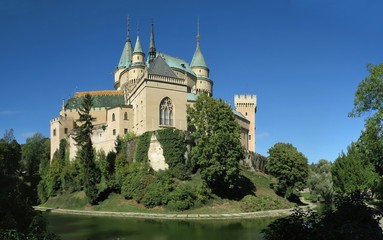 Fototapeta na wymiar romantic Bojnice castle in the western part of Slovakia