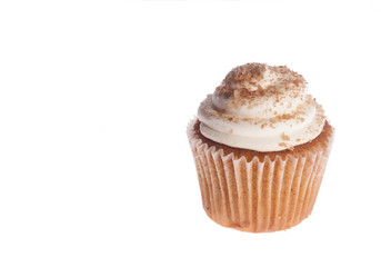 one cupecake on white background