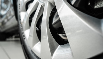 wheel of a modern car from a close angle