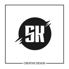 Initial Letter SK Logo Template Design Vector Illustration