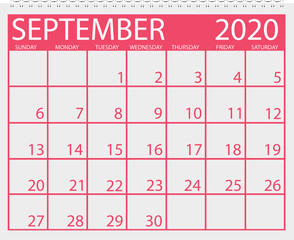Calendar September 2020
