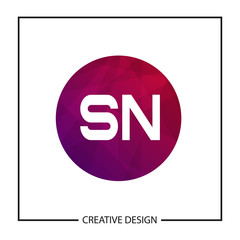 Initial Letter SN Logo Template Design Vector Illustration