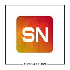 Initial Letter SN Logo Template Design Vector Illustration