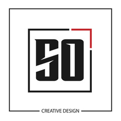 Initial Letter SO Logo Template Design Vector Illustration