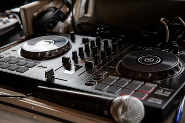 mesa de som do dj