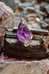 Crystal amethyst mineral