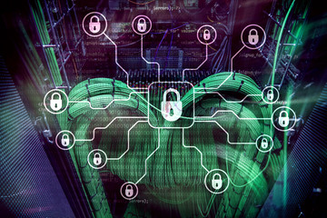 Cyber security, data protection, information privacy. Internet and technology concept.