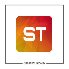 Initial Letter ST Logo Template Design Vector Illustration