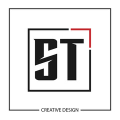 Initial Letter ST Logo Template Design Vector Illustration