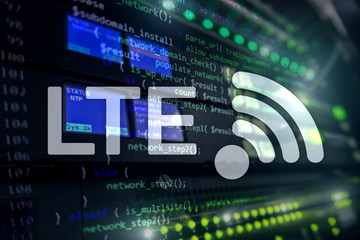 Fototapeta premium LTE, 5g wireless internet technology concept.