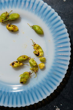 Fresh Chickpeas with Sumac and Pumpkin Seed Oil