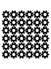 muster reihen mechanisch arbeiter ingenieur zahnrad mechaniker rad rund design logo