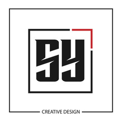 Obraz premium Initial Letter SY Logo Template Design Vector Illustration