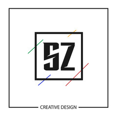 Initial Letter SZ Logo Template Design Vector Illustration