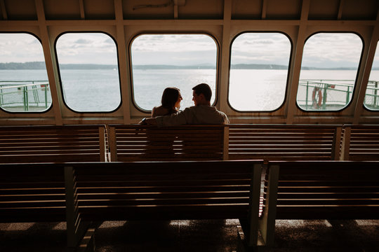 Engagement Session on the ferry