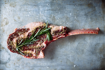 Tomahawk steak with rosemary