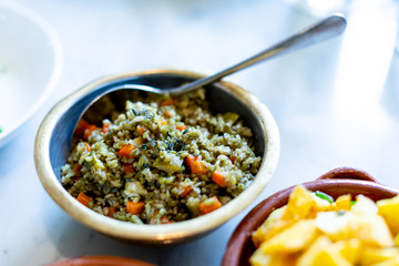Savory dish in a bowl