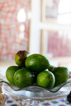 Avocados on a platter