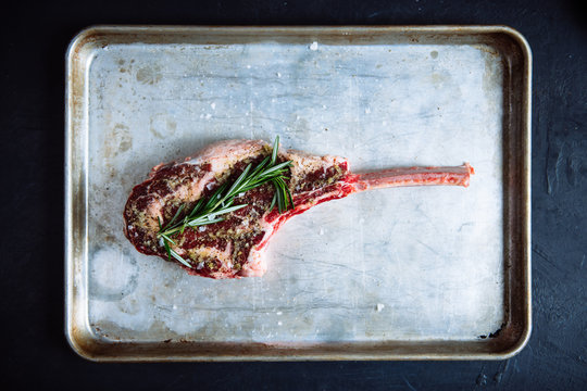 Tomahawk steak with rosemary