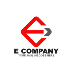 E letter logo design vector template