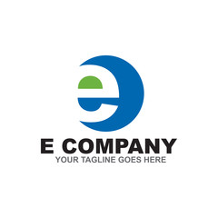 E letter logo design vector template